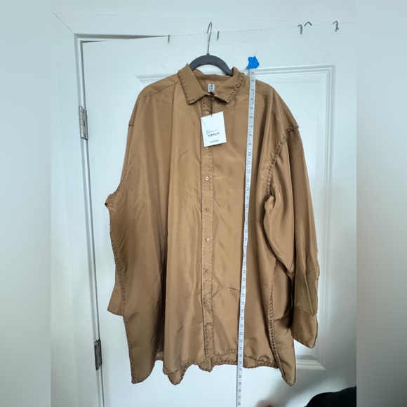 TOTÊME Embroidered-Edge Silk Shirt DK 40 = UK 12/ US 8/ IT 44 NWT - Picture 8 of 12